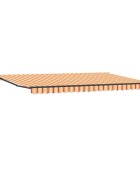 vidaXL Sklopná markíza Žltá a oranžová 500 × 350 cm Polyester