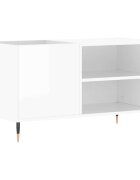 vidaXL Skrinka na platne lesklá biela 85x38x48 cm kompozitné drevo