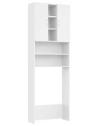 vidaXL Skrinka na práčku biela 64x255x190 cm