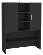 vidaXL Skrinka na práčku čierna 705x255x90 cm