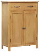 vidaXL Skrinka na topánky 76x37x105 cm dubový masív