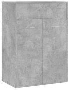 vidaXL Skrinka na topánky betónovo sivá 60x35x84 cm kompozitné drevo