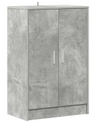 vidaXL Skrinka na topánky betónovo sivá 60x35x92 cm kompozitné drevo