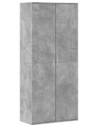 vidaXL Skrinka na topánky betónovo sivá 80x39x178cm kompozitné drevo