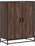 vidaXL Skrinka na topánky hnedý dub 75x38x975 cm kompozitné drevo+kov
