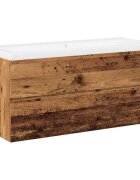 vidaXL skrinka pod umývadlo so vstavaným umývadlom Old Wood