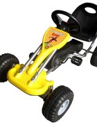 vidaXL Šľapacia motokára žltá