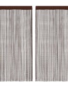 vidaXL Šnúrkový záves 2 ks 140x250 cm hnedý