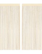 vidaXL Šnúrkový záves 2 ks 140x250 cm krémový