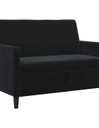 vidaXL Sofa s úložným priestorom 2-miestne Čierna 122 x 78 x 87 cm