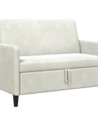 vidaXL Sofa s úložným priestorom 2-miestne Krémová 122 x 78 x 87 cm
