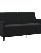 vidaXL Sofa s úložným priestorom 3-miestne Čierna 172 x 78 x 87 cm