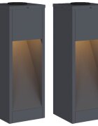 vidaXL Solárna LED chodníková lampa 2 ks Teplá biela 18 x 18 x 50 cm