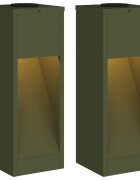 vidaXL Solárna LED chodníková lampa 2 ks Teplá biela 18 x 18 x 50 cm