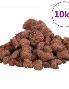 vidaXL Sopečné kamene 10 kg červené 1-2 cm