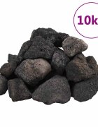 vidaXL Sopečné kamene 10 kg čierne 5-8 cm