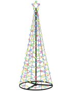 vidaXL Špirálový LED vianočný stromček s podstavcom EKENAS 180 cm