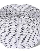 vidaXL Spletané lodné lano biele 6 mm 500 m polyester