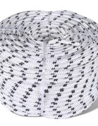 vidaXL Spletané lodné lano biele 8 mm 250 m polyester