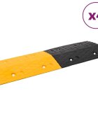 vidaXL Spomaľovače 4 ks žlto-čierne 97x325x4 cm guma