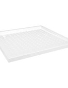 vidaXL Sprchová vanička s protišmykovými výbežkami biela 80x80x4 cm ABS