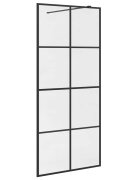 vidaXL Sprchová zástena z priehľadného ESG skla 90x195 cm čierna