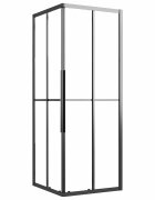 vidaXL Sprchovací kút polomatný ESG 80x80x180 cm čierny