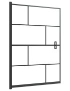 vidaXL Sprchový kút ESG 100x140 cm čierny