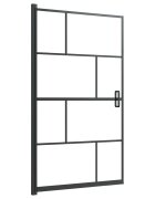vidaXL Sprchový kút ESG 80x140 cm čierny