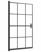 vidaXL Sprchový kút ESG 80x140 cm čierny
