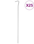 vidaXL Stanové kolíky 25 ks 30 cm Ø4 mm pozinkovaná oceľ
