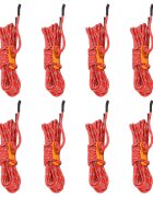 vidaXL Stanové laná s napinákmi reflexné 8 ks 4 m 4 mm