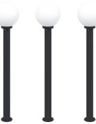 vidaXL Stĺpikové svetlá 3 ks 120 cm čierne IP44