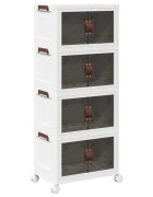 vidaXL stohovateľný úložný box kolesami 4vrstvový 28L 48x295x1125 cm