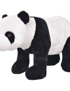 vidaXL Stojaca plyšová hračkárska panda čierno biela XXL