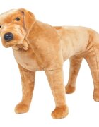 vidaXL Stojaci plyšový hračkársky labrador svetlohnedý XXL