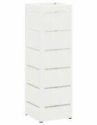 vidaXL Stojan na dáždniky s úložiskom Biela 155 x 155 x 49 cm Oceľ