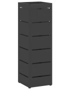 vidaXL Stojan na dáždniky s úložiskom Čierna 155 x 155 x 49 cm Oceľ