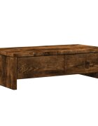 vidaXL Stojan na monitor a zásuvky dymový 50x27x15 cm kompozitné drevo