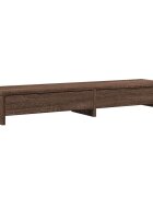 vidaXL Stojan na monitor a zásuvky hnedý dub 100x27x15cm borovica