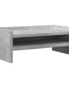 vidaXL Stojan na monitor betónovo-sivý 42x24x16 cm drevotrieska