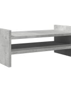 vidaXL Stojan na monitor betónovosivý 50x27x20 cm kompozitné drevo