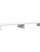 vidaXL Stojan na monitor biely 100x27x10 cm kompozitné drevo