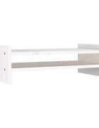 vidaXL Stojan na monitor biely 50x27x15 cm masívna borovica