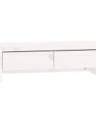 vidaXL Stojan na monitor biely 50x27x15 cm masívna borovica