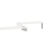 vidaXL Stojan na monitor biely (52-101)x22x14 cm masívna borovica