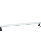 vidaXL Stojan na monitor čierny 100x20x8 cm tvrdené sklo a kov