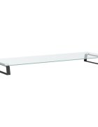 vidaXL Stojan na monitor čierny 100x35x8 cm tvrdené sklo a kov