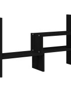 vidaXL Stojan na monitor čierny (39-72)x17x43 cm masívna borovica