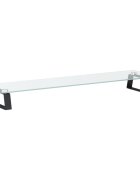 vidaXL Stojan na monitor čierny 80x20x8 cm tvrdené sklo a kov